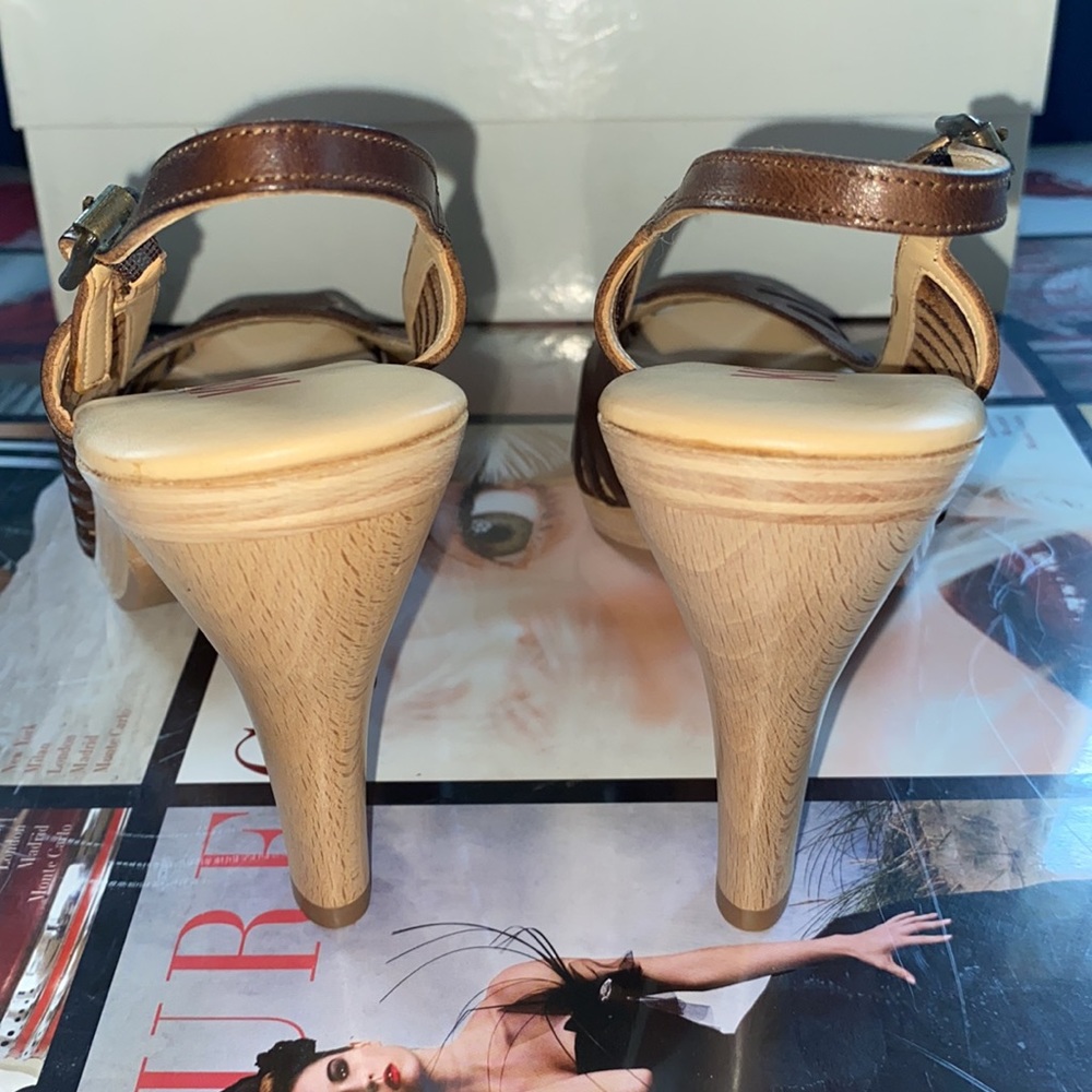 Michael Kors Sling Back Dark Brown heel sandal 7 - Picture 5 of 6